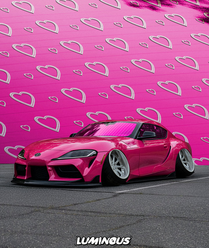 Hot Pink Heart Chrome Tint